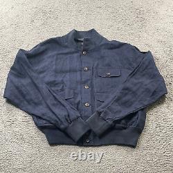 Vintage Polo Ralph Lauren Bomber Jacket Men XL Linen Utility Pocket Military