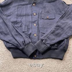 Vintage Polo Ralph Lauren Bomber Jacket Men XL Linen Utility Pocket Military
