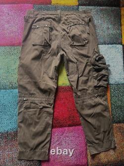 Vintage Polo Ralph Lauren Brown Paratrooper Cargo Pants Size 32x30 Men Rare EUC