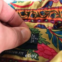 Vintage Polo Ralph Lauren Button Down Shirt Mens 2XL Yellow Blue Green Boho