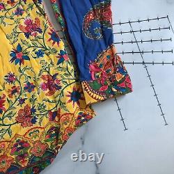 Vintage Polo Ralph Lauren Button Down Shirt Mens 2XL Yellow Blue Green Boho