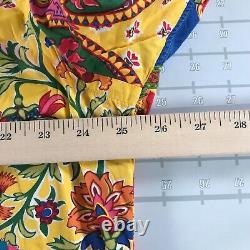 Vintage Polo Ralph Lauren Button Down Shirt Mens 2XL Yellow Blue Green Boho