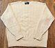 Vintage Polo Ralph Lauren Cable Knit Sweater 100% Cashmere Mens Xl Ivory