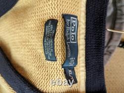 Vintage Polo Ralph Lauren Cardigan Jacket R Pwing Patch Knit Men's Xl 90s