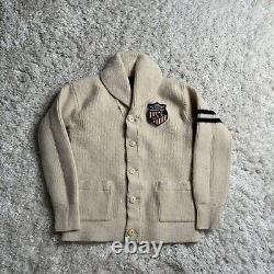 Vintage Polo Ralph Lauren Cardigan Sweater Mens Medium Mt Whitney USA 100% Wool
