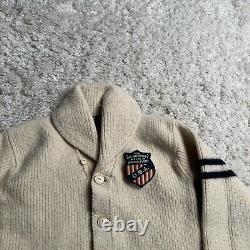 Vintage Polo Ralph Lauren Cardigan Sweater Mens Medium Mt Whitney USA 100% Wool
