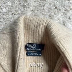 Vintage Polo Ralph Lauren Cardigan Sweater Mens Medium Mt Whitney USA 100% Wool