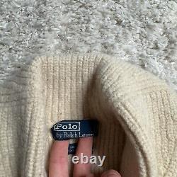 Vintage Polo Ralph Lauren Cardigan Sweater Mens Medium Mt Whitney USA 100% Wool