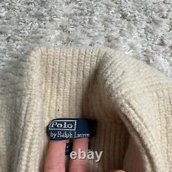 Vintage Polo Ralph Lauren Cardigan Sweater Mens Medium Mt Whitney USA 100% Wool