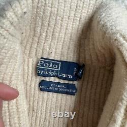 Vintage Polo Ralph Lauren Cardigan Sweater Mens Medium Mt Whitney USA 100% Wool