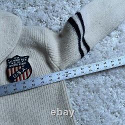 Vintage Polo Ralph Lauren Cardigan Sweater Mens Medium Mt Whitney USA 100% Wool