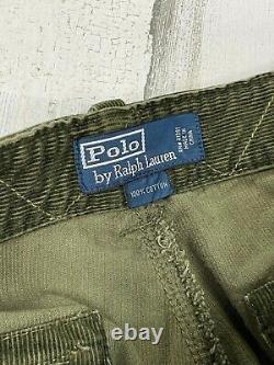 Vintage Polo Ralph Lauren Cargo Military Pants 38x32 Green Paratroop Fatigue