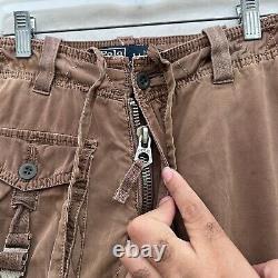 Vintage Polo Ralph Lauren Cargo Pants Men 34x34 Brown Paratrooper Military