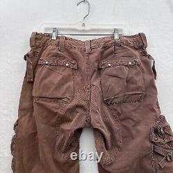 Vintage Polo Ralph Lauren Cargo Pants Men 34x34 Brown Paratrooper Military