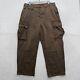 Vintage Polo Ralph Lauren Cargo Pants Men 36x28 Brown Outdoor Baggy Metal Button