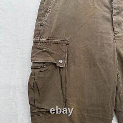 Vintage Polo Ralph Lauren Cargo Pants Men 36x28 Brown Outdoor Baggy Metal Button