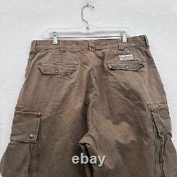 Vintage Polo Ralph Lauren Cargo Pants Men 36x28 Brown Outdoor Baggy Metal Button