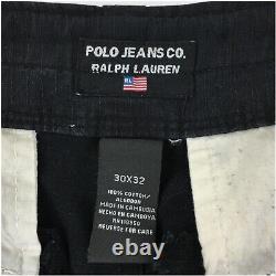 Vintage Polo Ralph Lauren Cargo Pants Mens 32x32 Black Military Surplus Y2K