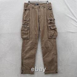 Vintage Polo Ralph Lauren Cargo Pants Mens 32x32 Brown Corduroy Military Utility