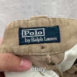 Vintage Polo Ralph Lauren Cargo Pants Mens 32x32 Brown Corduroy Military Utility