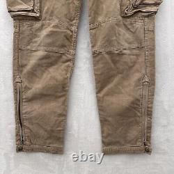 Vintage Polo Ralph Lauren Cargo Pants Mens 32x32 Brown Corduroy Military Utility