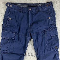 Vintage Polo Ralph Lauren Cargo Pants Mens 36 x 30 Navy Utility Military 90s Y2K