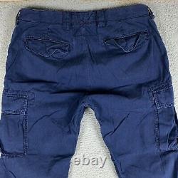 Vintage Polo Ralph Lauren Cargo Pants Mens 36 x 30 Navy Utility Military 90s Y2K