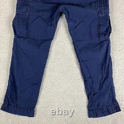 Vintage Polo Ralph Lauren Cargo Pants Mens 36 x 30 Navy Utility Military 90s Y2K