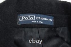 Vintage Polo Ralph Lauren Cashmere Overcoat Mens 42R Black Corneliani Classic