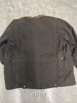 Vintage Polo Ralph Lauren Chore Jacket Men's M Brown Plaid Lined Barn Coat