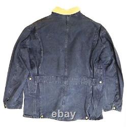 Vintage Polo Ralph Lauren Chore Work Jacket Size Large Blue 90s
