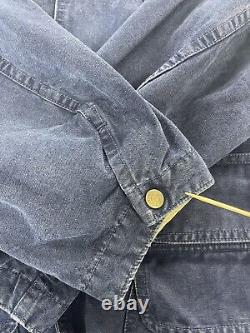 Vintage Polo Ralph Lauren Chore Work Jacket Size Large Blue 90s