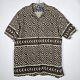 Vintage Polo Ralph Lauren Clayton Mens L Linen Button Shirt Brown Safari Aztec