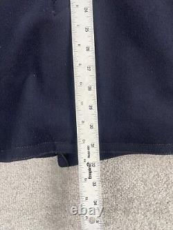 Vintage Polo Ralph Lauren Coat Mens Extra Large Navy Wool Double Breasted Naval