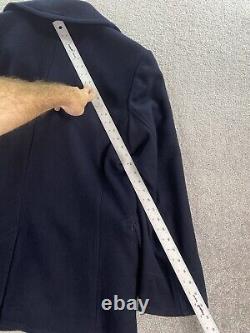 Vintage Polo Ralph Lauren Coat Mens Extra Large Navy Wool Double Breasted Naval