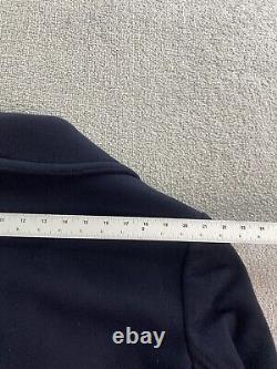 Vintage Polo Ralph Lauren Coat Mens Extra Large Navy Wool Double Breasted Naval