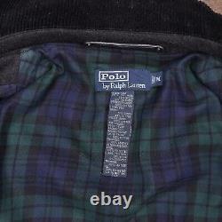 Vintage Polo Ralph Lauren Coat Mens Medium Gray Wool Cashmere Corduroy Collar