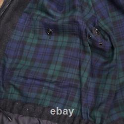 Vintage Polo Ralph Lauren Coat Mens Medium Gray Wool Cashmere Corduroy Collar