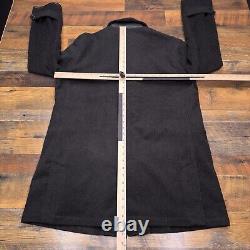 Vintage Polo Ralph Lauren Coat Mens Medium Gray Wool Cashmere Corduroy Collar