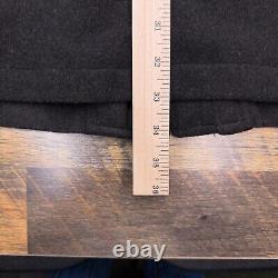 Vintage Polo Ralph Lauren Coat Mens Medium Gray Wool Cashmere Corduroy Collar