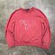 Vintage Polo Ralph Lauren Collegiate Sweatshirt Single V Size L Faded Red