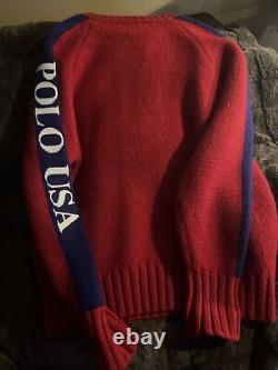 Vintage Polo Ralph Lauren Cookie Polo USA Wool Knit Sweater-size medium