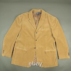 Vintage Polo Ralph Lauren Corduroy 3/2 1V Hacking Jacket Blazer Size 2XL