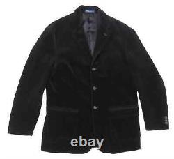 Vintage Polo Ralph Lauren Corduroy Black 3 Button Sport Coat Blazer Jacket L