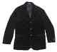 Vintage Polo Ralph Lauren Corduroy Black 3 Button Sport Coat Blazer Jacket L
