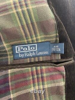 Vintage Polo Ralph Lauren Corduroy Blazer Jacket Size 44R Brown