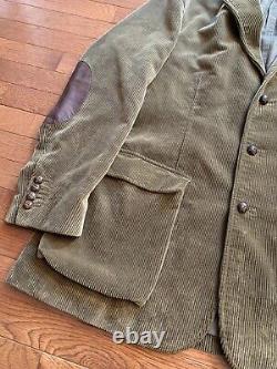 Vintage Polo Ralph Lauren Corduroy Blazer Men's XL Green Sport Jacket Coat