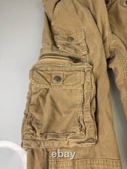Vintage Polo Ralph Lauren Corduroy Cargo Pants Mens Size 32X32 Paratrooper
