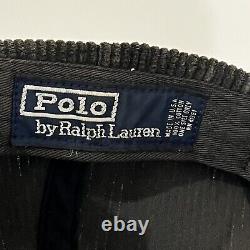 Vintage Polo Ralph Lauren Corduroy Hat One Size Buckle Baseball Cap Spell Out