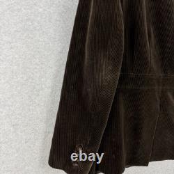 Vintage Polo Ralph Lauren Corduroy Jacket Mens Large Brown Blazer Chore 3 Button